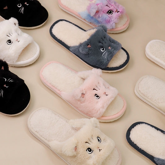 Thickened Warm Plush Soft Soled Cotton Slipper