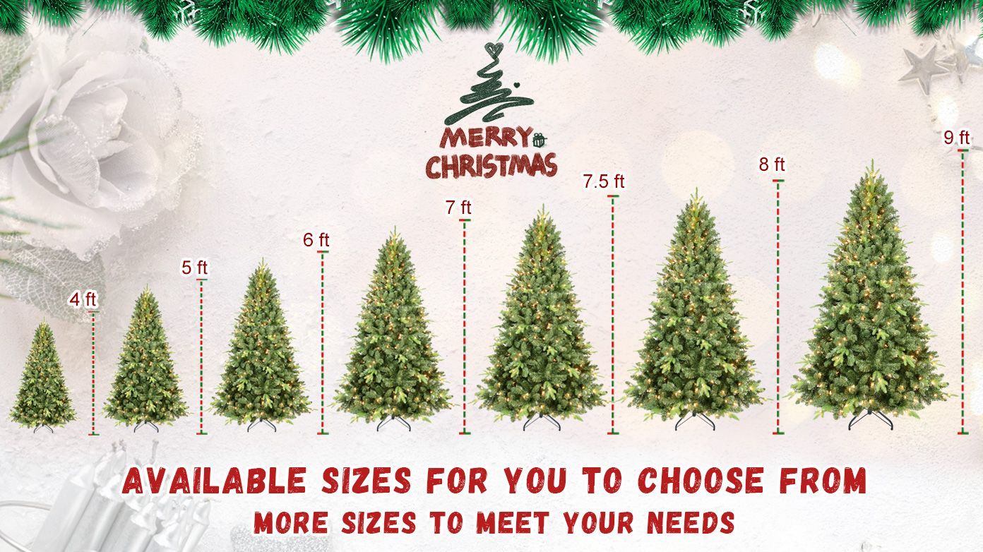 CA Local 5 ft PE PVC Mixed Tree Hinged Green Tree Christmas With Lights Fireproof Artificial Christmas Tree