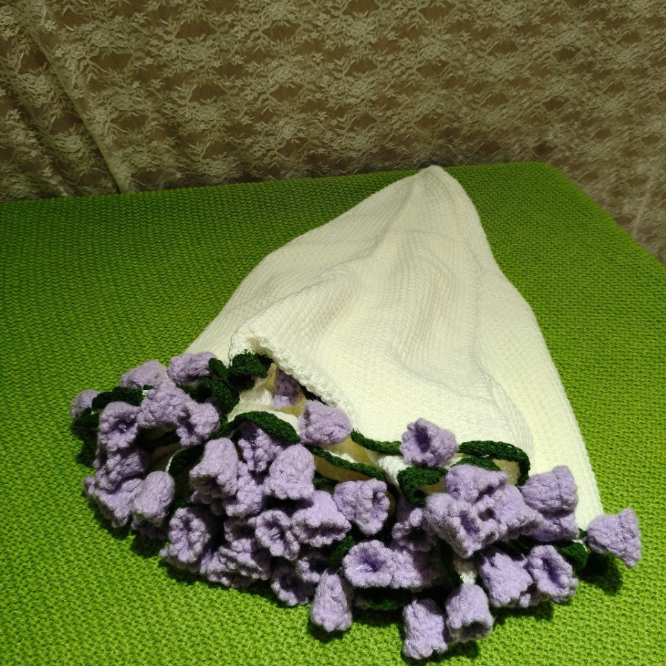 Bouquet Handmade Bouquet Wool Diy Crocheted Linglan Blanket