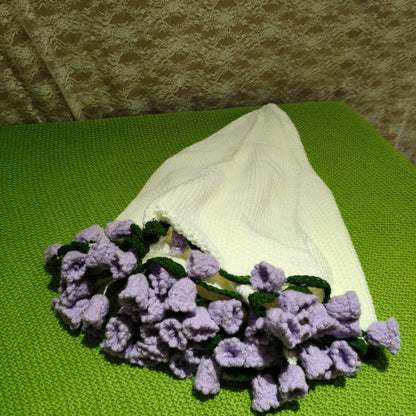 Bouquet Handmade Bouquet Wool Diy Crocheted Linglan Blanket