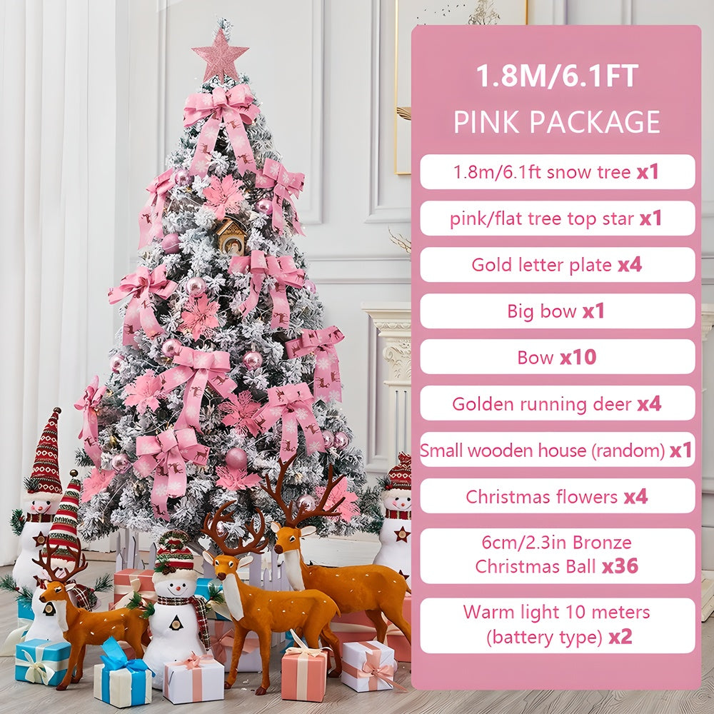 US Local One 180cm Christmas Tree With Red Accessories, On Off-season Promotion. Don't Miss Out.