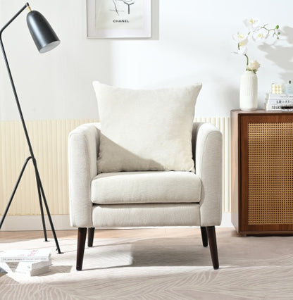 US Local Upholstered Armchair With Solid Wood Legs