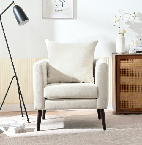 US Local Upholstered Armchair With Solid Wood Legs