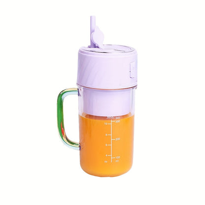 US Local Portable Blender Rechargeable Blender Travel Cup With Lid And Straw, Ideal For Making Milkshakes, Smoothies, And Juices, Mini Blender Suitable For Outdoor Sports, Home Use, And Travel