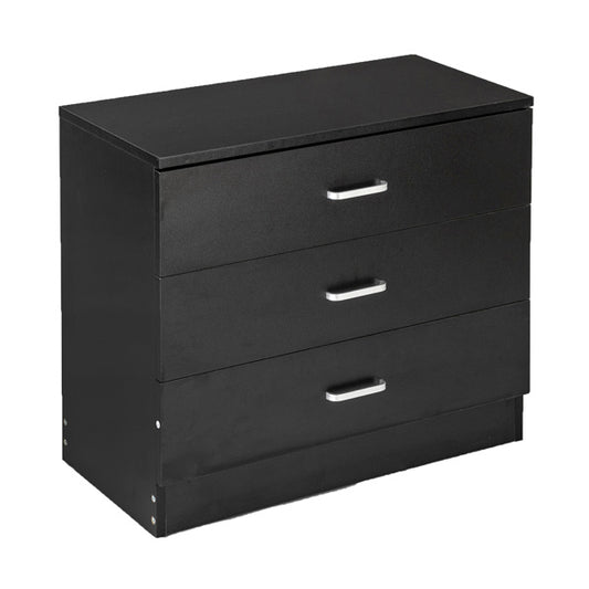 US Local 3 Drawers Bedside Table Black