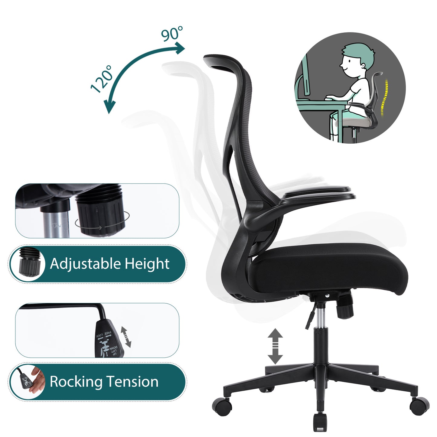 US Local Ergonomic Computer Net Chair