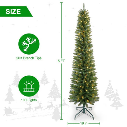 US Local PVC, Christmas Tree, Christmas Decorations, Green, With Lights