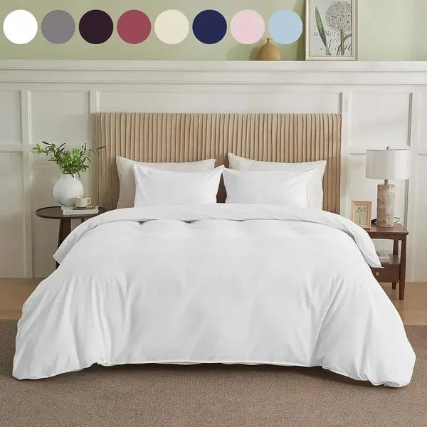 US Local Serta Simply Clean Solid Duvet Cover King