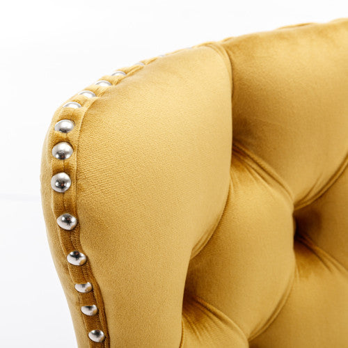 US Local Swivel Velvet Barstools Adjusatble Seat Height From 25-33 Inch Gold,Set Of 2