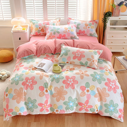 US Local 3 Piece Spring Floral Duvet Cover Set For Women Adults Home Bedroom Flowers Bedding Set With 2 Pillowcases Twin Full Queen King Size