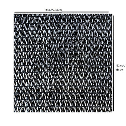 US Local Sunblock Shade Cloth With Grommets Black For Plant Cover Greenhouse Barn Kennel Pool Pergola