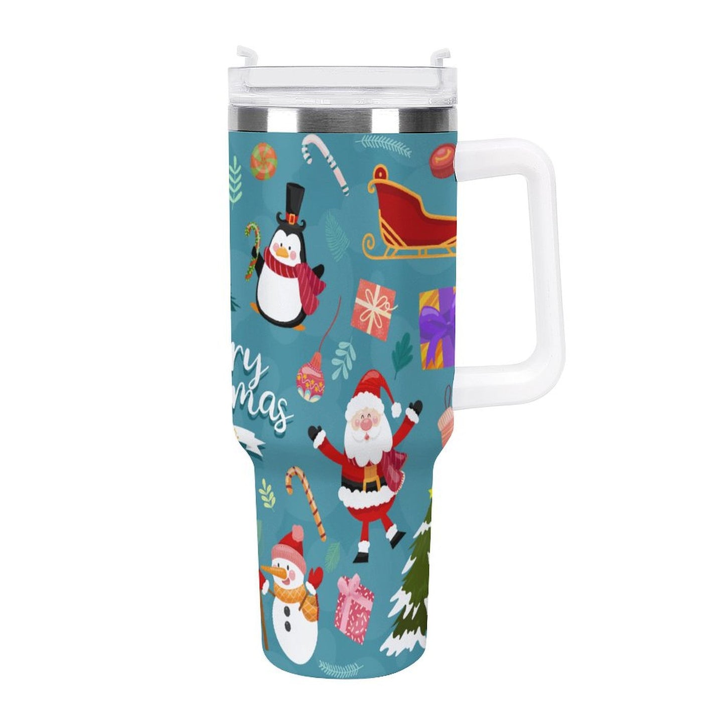 PHDT00083 POD US Local Tumbler 40 oz Large Capacity Car Cup Christmas Bird Pink Branches