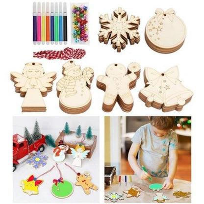 US Local Wooden Christmas Ornaments Blank Wooden Discs With Holes