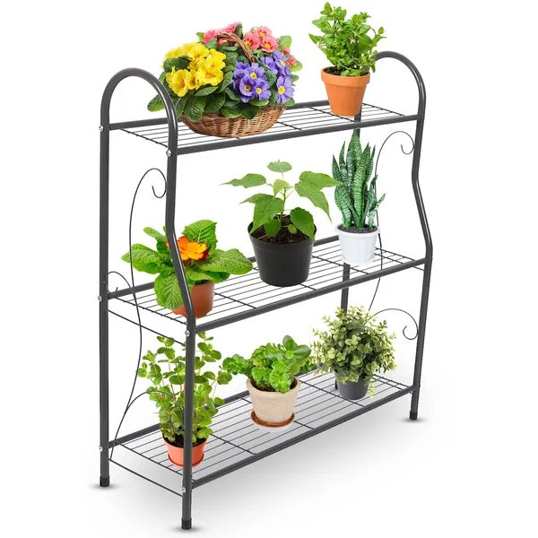 US Local 3 Tier Plant Stand Shelf Flower Pot Holder Display Rack 88LBS Utility Storage Organizer