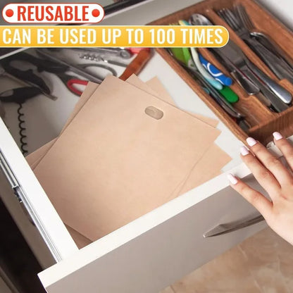 US Local 12Pcs Non Stick Toaster Bags Reusable 6.7 X7.5 Inch Grilled Cheese Bags Heat Resistant & Easy To Clean Mess Free Toasting Sandwiches Panini & More Compatible With Toaster Oven Microwave & Grill