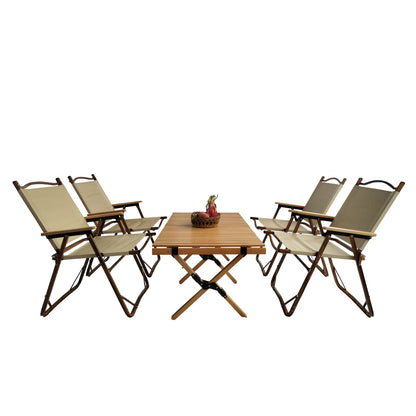 US Local Multi FunctionFoldable DiningSet1 Table  4 Chairs  Indoor Outdoor Use