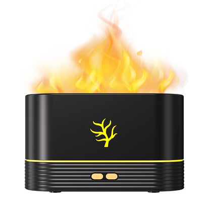 US Local Flame Humidifier USB Smart Timing LED Electric Aroma Diffuser Simulation Fire Night Lamp Home Decor