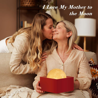 US Local 16-Color Lamp With Stand And Remote, Moon Lamp, LED Night Light With Dock, Creative Moon Light Uniq