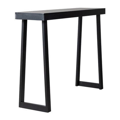 US Local Black Trapezoidal Leg Tabletop With Edge Pine Entrance Table