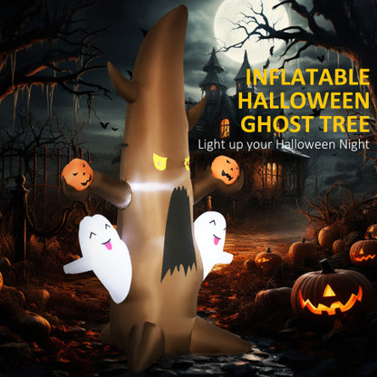 US Local 5 Halloween Inflatables Outdoor Decorations Ghost Tree With Pumpkins, Blow-Up LED Yard Decor Indoor Outdoor For Garden, Lawn, Party, Holiday