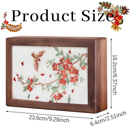 US Local Solid Wood Jewelry Storage Box Ladies Retro Wooden Necklace Jewelry Bracelet Watch Display Box Handmade Wedding Birthday Anniversary Jewelry Box