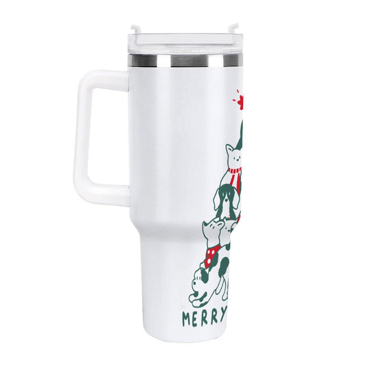 PHDT00023 POD US Local Tumbler 40 oz Large Capacity Car Cup Christmas Cat