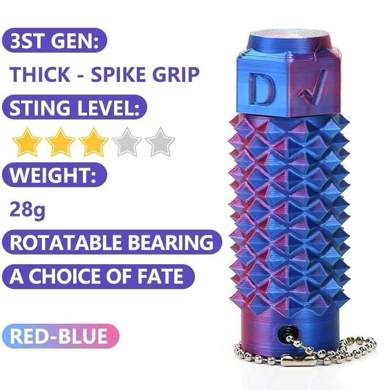 US Local The Third-generation Blue-green, Thick-tipped, Rotating Bearing Fidget Spinner Keychain Is A Novel Halloween Gift Suitable For Concentration And Hand Massage.