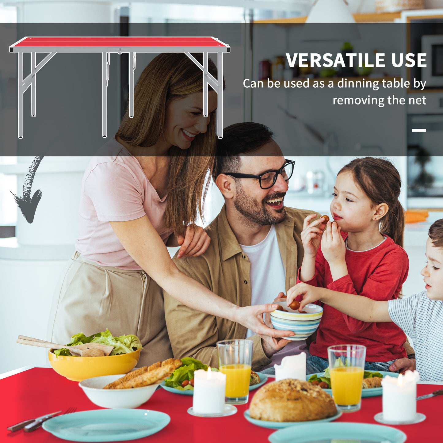 US Local Portable Ping Pong Table Set