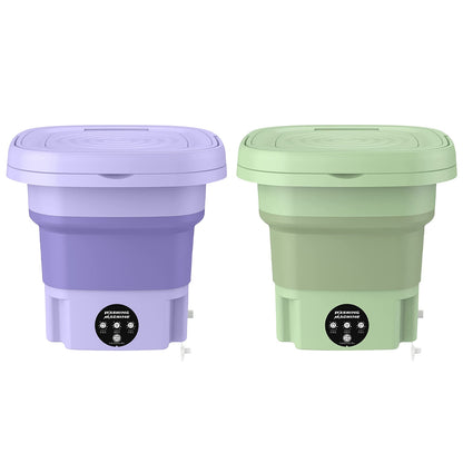 US Local 1Pc Portable Washing Machine Foldable Laundry Machine With Detachable Drain Basket 3 Modes Electric Clothes Washer For Underwear Socks Towels Baby Clothes