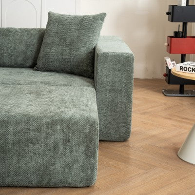 US Local Modular Cross-section With L-shaped Lounge Chair, Cloud Sofa, Living Room, Bedroom Soft Cushion Sofa - No Installation Required - Chenille Fabric