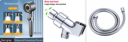 The Third Gear Adjustable Strong Supercharged Shower Head Household Bath Shower Hose Shower Head
