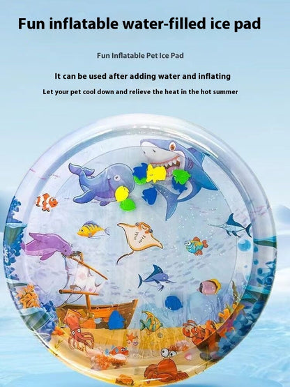 US Local Summer Cooling Pet Water Bed Cushion Ice Pad Dog Sleeping Square Mat For Puppy Dogs Cats Pet Kennel Cool Cold