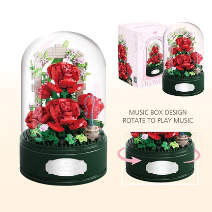 US Local Encounter A Rose Music Box With A Transparent Cover, A Rotating Music Pedestal