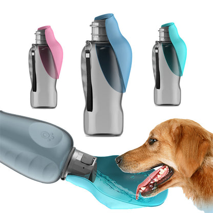 US Local 800ml Dogs Water Bottle Portable High Capacity Leakproof Pet Foldable Drinking Bowl Golden Retriever Outdoor Walking Supplies Pet Products