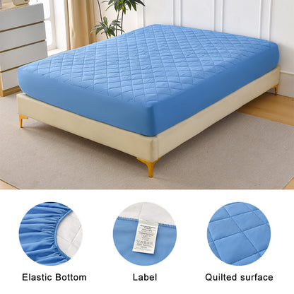 US Local Diamond Grid Ultrasonic Waterproof Mattress Protector