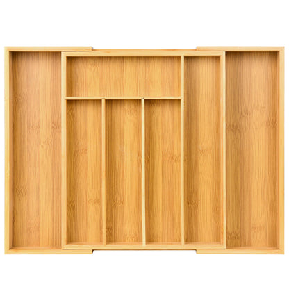 US Local Expandable Bamboo Kitchen Drawer Storage Box