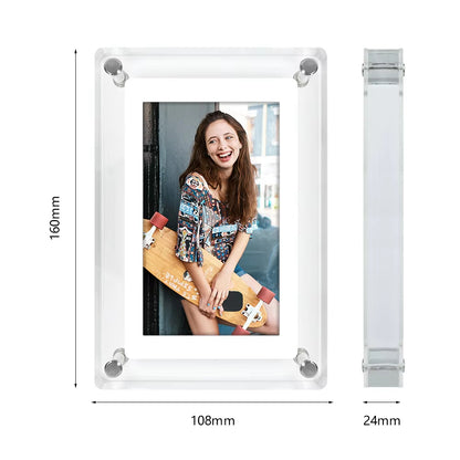 US Local Crystal Advertising Player Acrylic 5 Inch 4GB IPS Screen Digital Photo Frame For Gift
