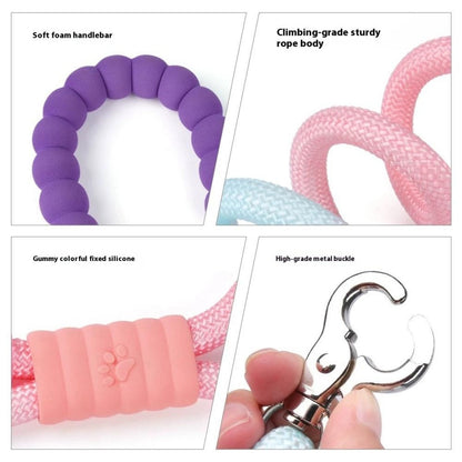 US Local Explosion-proof Dog Leash For Small And Medium-sized Dogs, Suitable For Corgi, Border Collie, Shiba Inu, Dog Walking Collar And Dog Chain