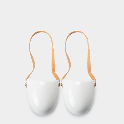 US Local Wall-mounted Flower Pot Half Wall Ceramic Green Plant Free Perforation Balcony