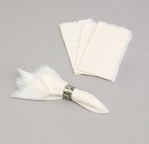 US Local Premium Cotton Napkins Set Of 4-20x20 Inch, Classic Hemstitch Dinner Napkins