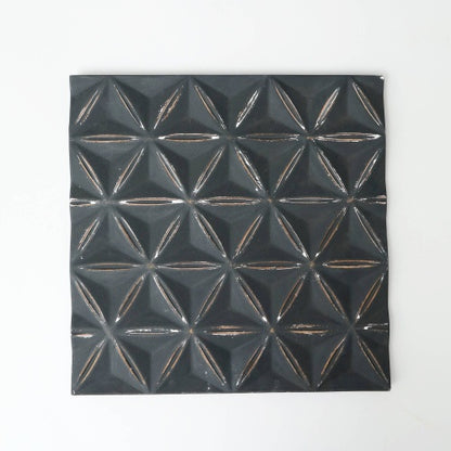 US Local Black Square Shape Handcrafted MDF Wall Decor  Elegant Home Accent