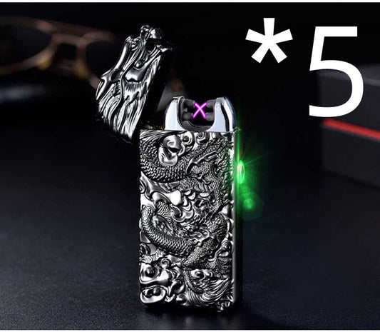 Rechargeable lighter creative metal windproof cigarette lighter