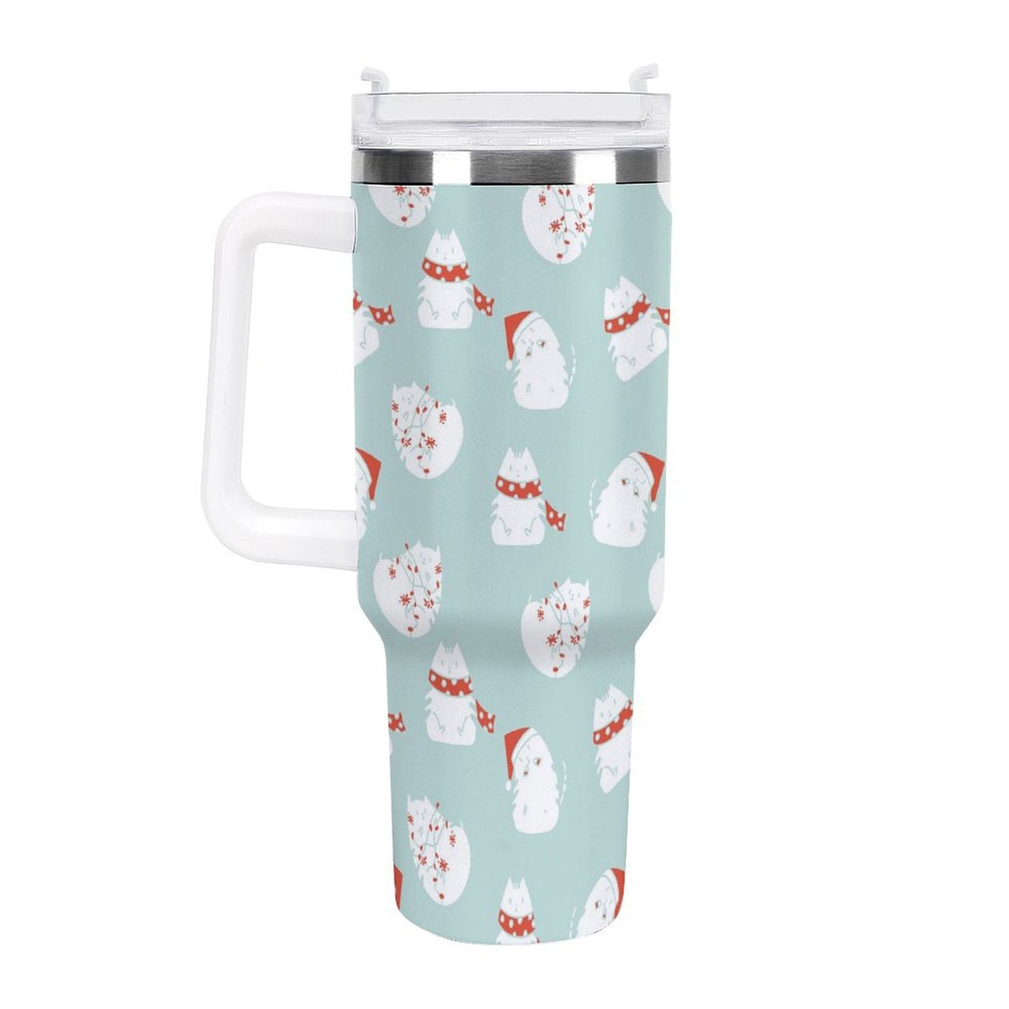 PHDT00020 POD US Local Tumbler 40 oz Large Capacity Car Cup Christmas Cat