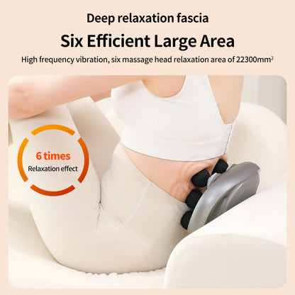 US Local Handheld Deep Tissue Massagers  Percussion Massage Gun  6-Head Back Massager For Muscle Relaxation In Back Leg Neck Shoulder And Body Gifts For Families And Friends