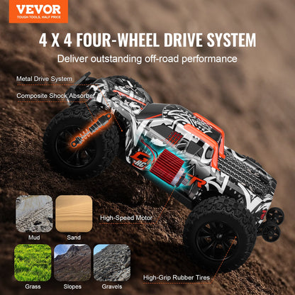 US Local Remote Control Car 1:14 Scale Kids RC Car All Terrain 4WD Off-Road Truck
