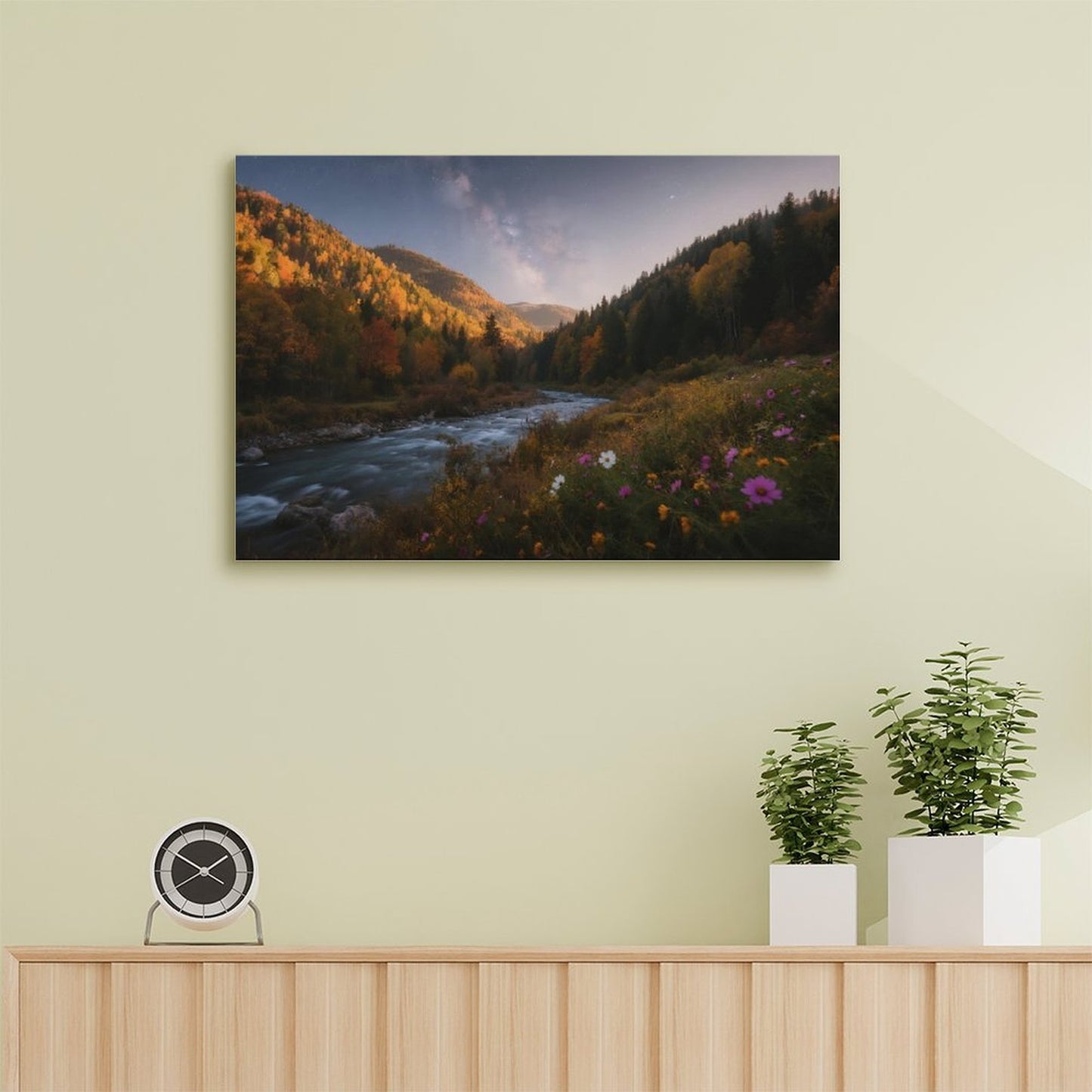 Decorative Interior Frame Painting Mountain-river-starry-autumn-2