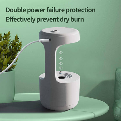 Bedroom Anti-Gravity Air Humidifier With Clock Water Drop Backflow Aroma Diffuser Large Capacity Office Bedroom Mute Heavy Fog Household Sprayer