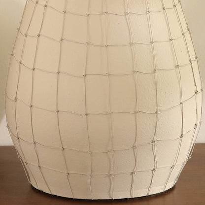 US Local Leianna Handmade Large Terracotta Vase With Wireframe Contemporary Design, Handmade
