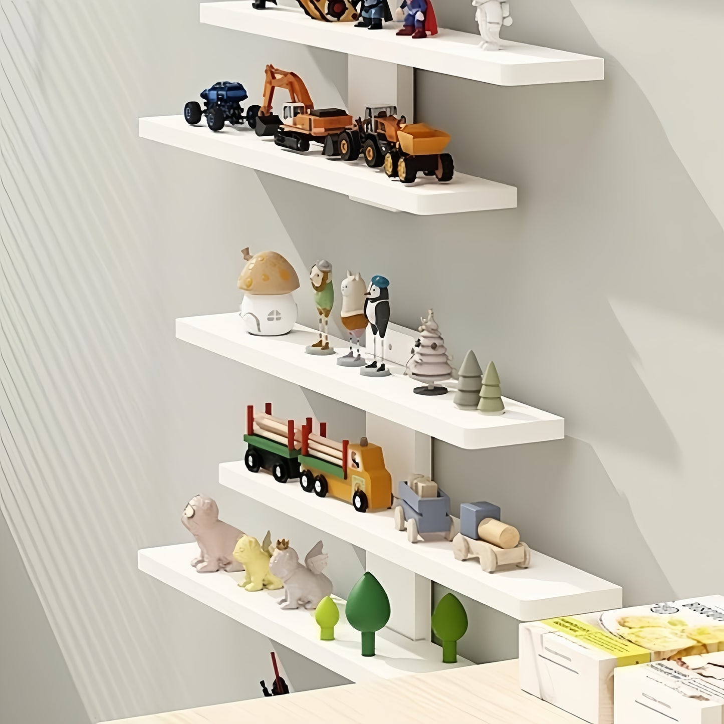 US Local Available In White And Black, Five-layer Wall-mounted Storage Rack