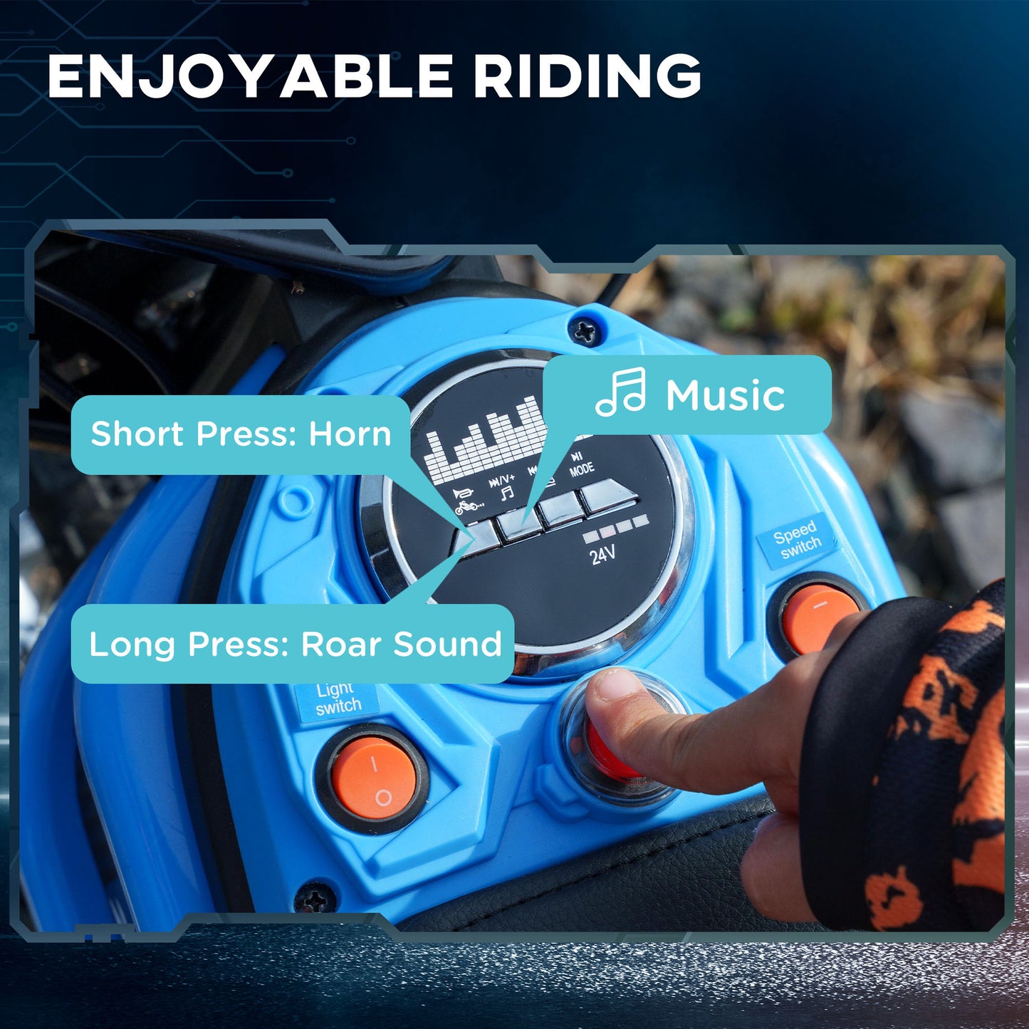 US Local 24V 350W Electric Dirt Bike Up to 15 MPH w/ Twist Grip Throttle